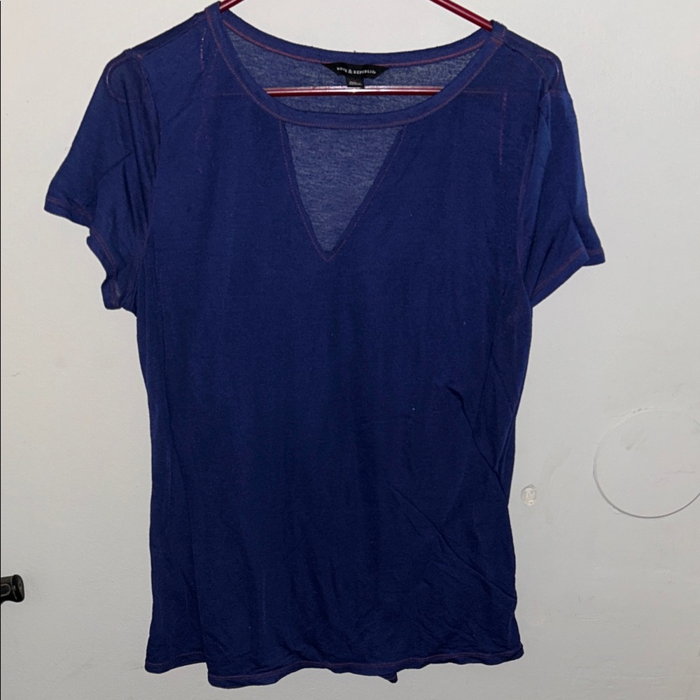 Vince Camuto Royal Blue Short Sleeve Tee